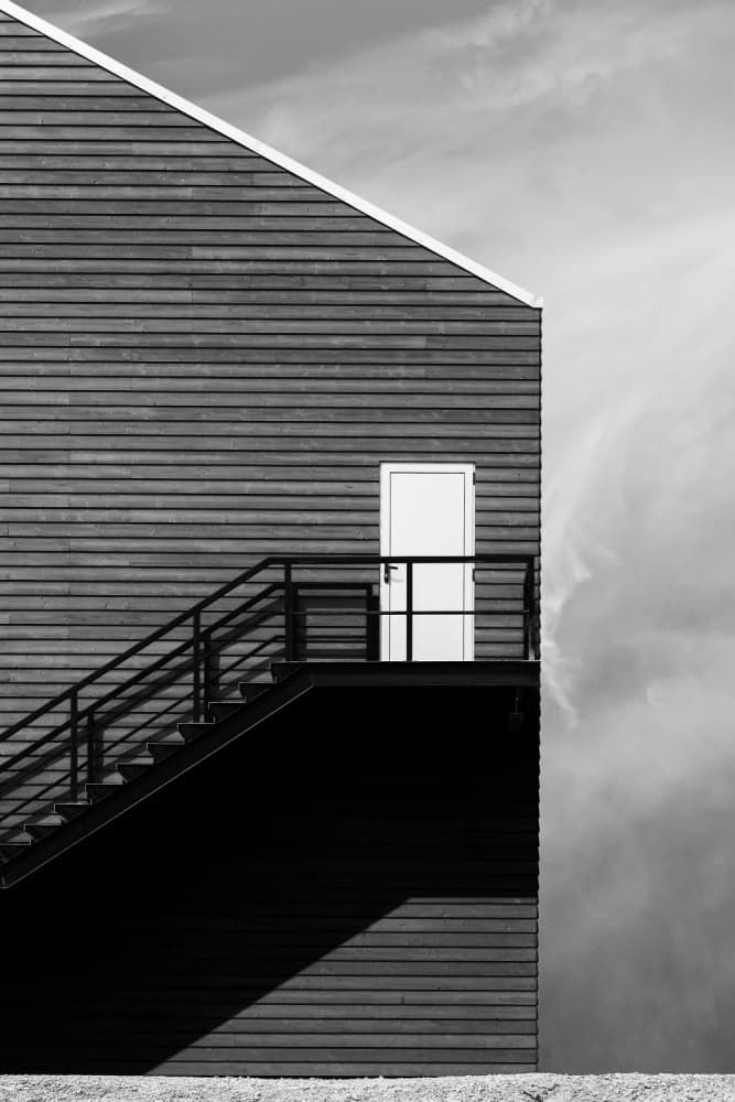 Modern Stairway Geometry by João Castro — canvas wall art