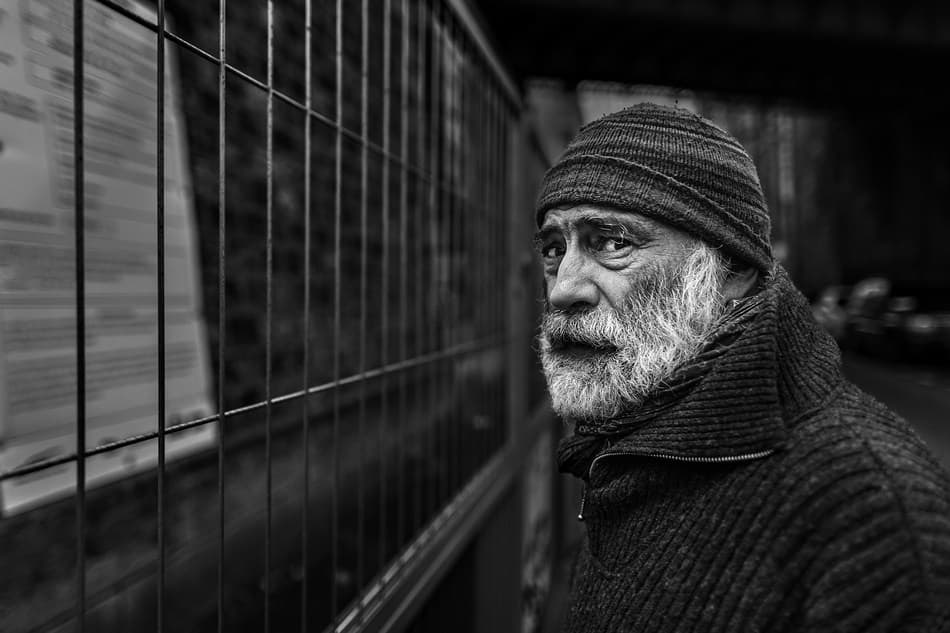 Pensive Old Man by Christophe Debon — canvas wall art