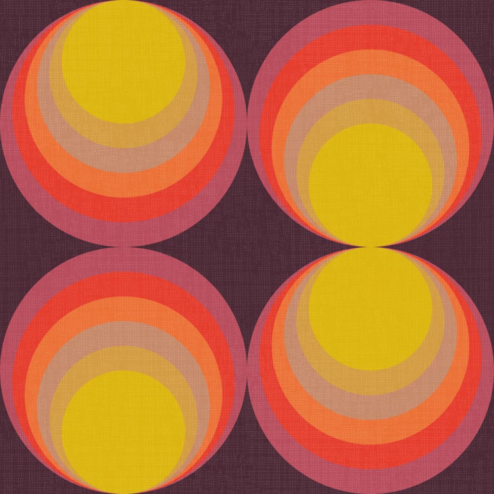 Groovy Circles Pattern by Alexandra Weise — canvas wall art
