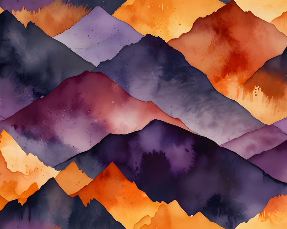 Vibrant Mountain Layers by Kintsugi99 — canvas wall art