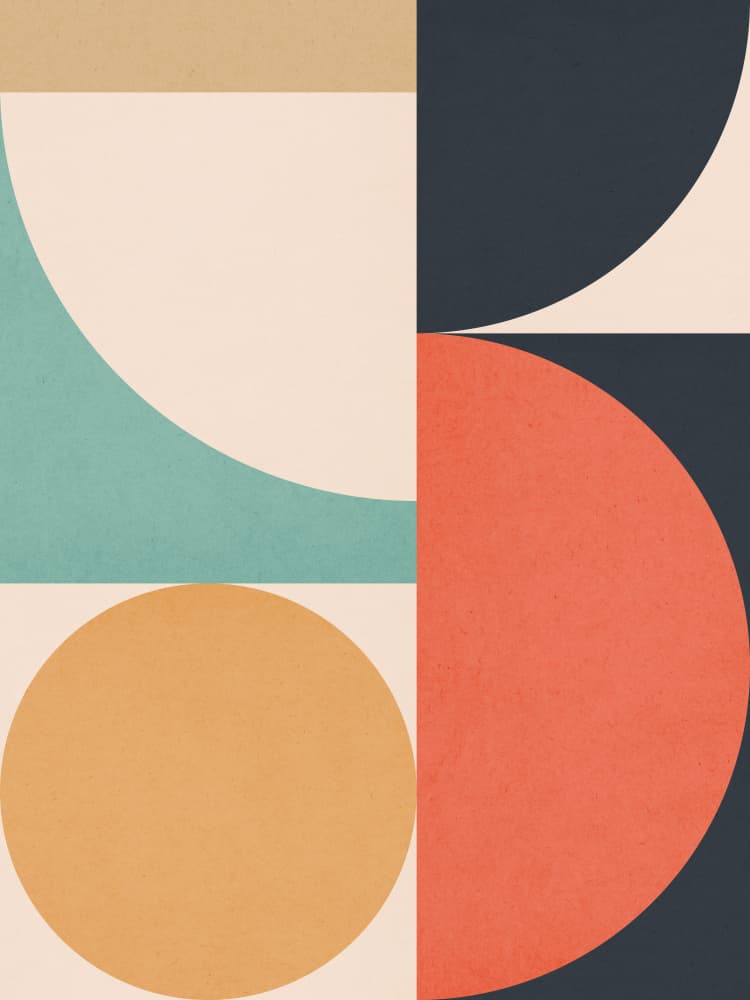 Modern Geometric Color Blocks by Vitor Costa — canvas wall art