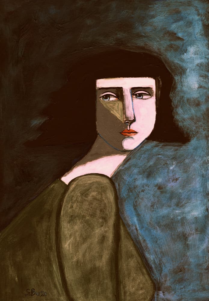 Woman in Shadow by Sharyn Bursic — canvas wall art