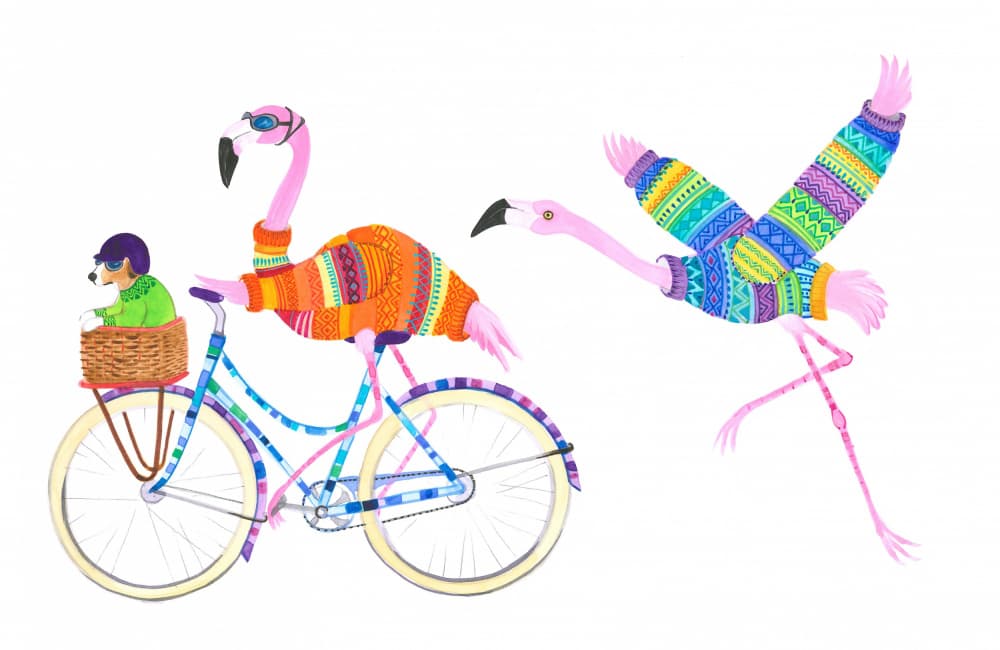 Flamingo Adventure by Isabelle Brent — canvas wall art