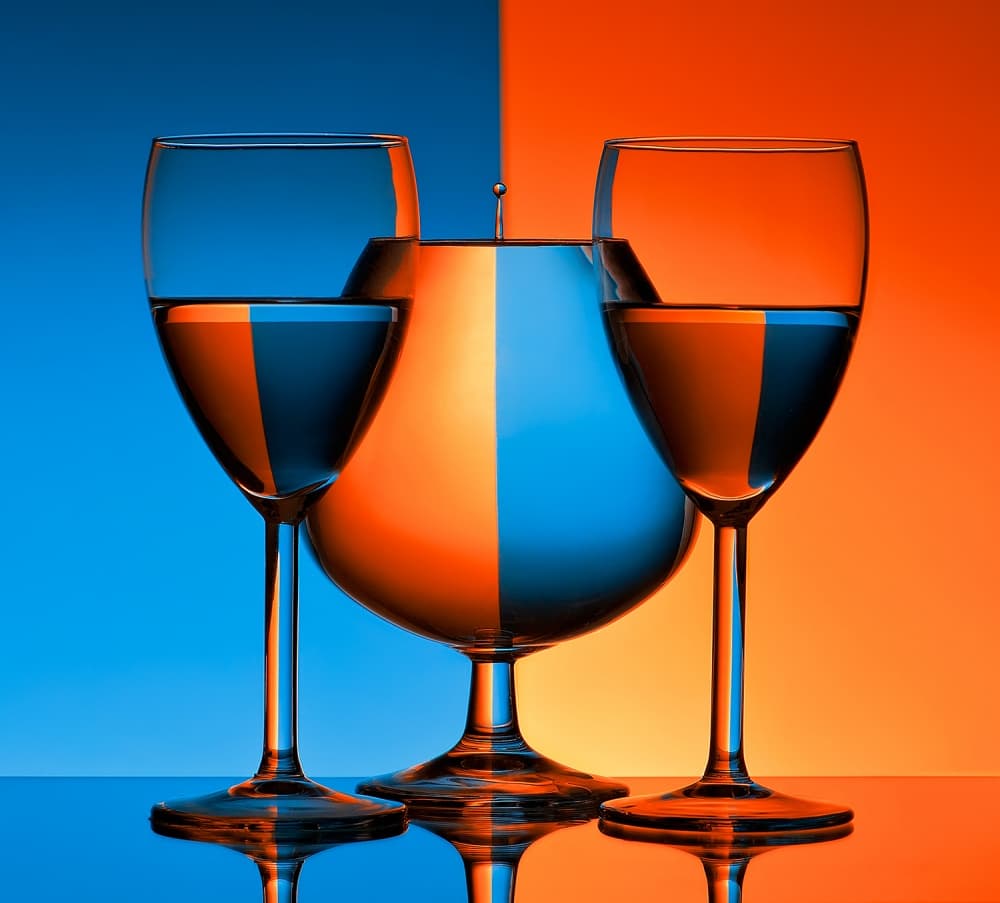 Blue Orange Reflections by Aida Ianeva — canvas wall art
