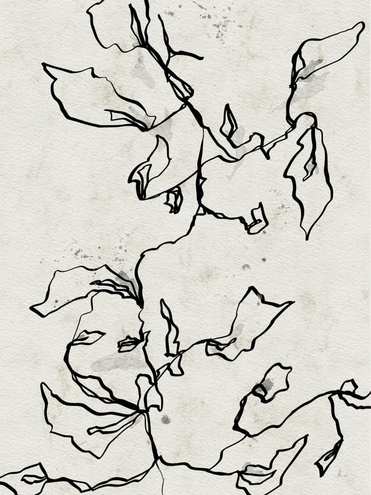 Flowing Botanical Lines by Ankie Kooi — canvas wall art