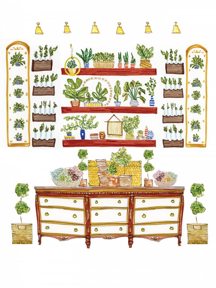 Lush Indoor Garden by Breanna Megan Studio — canvas wall art