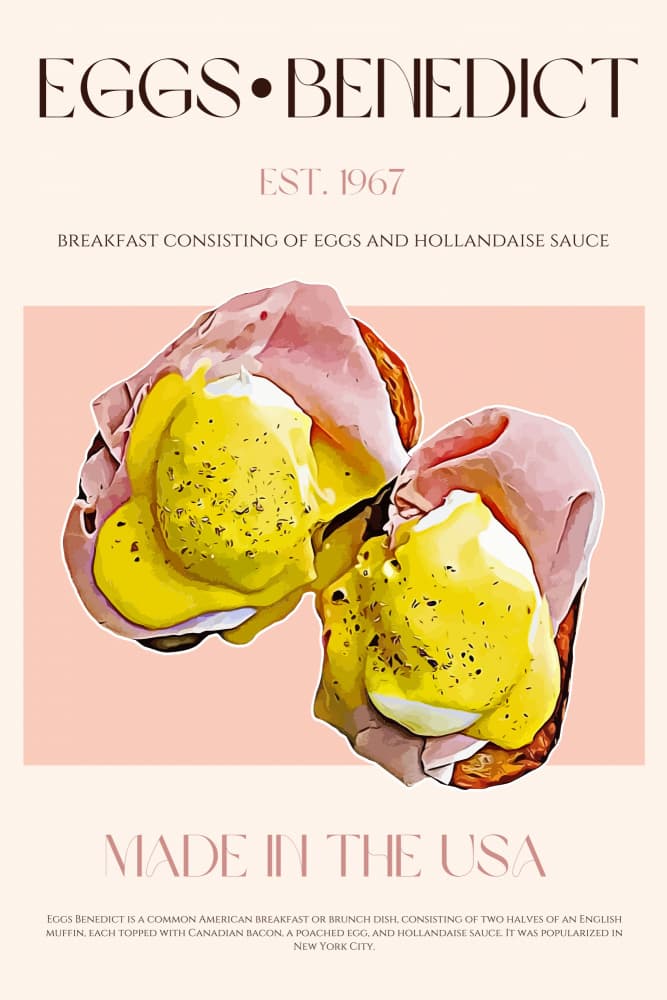 Classic Eggs Benedict by Nazma Khokhar — canvas wall art