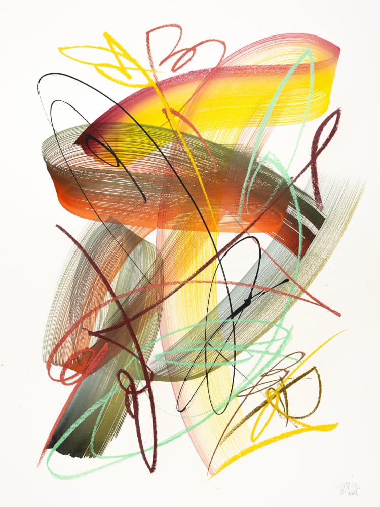 Dynamic Colorful Flow by Mette Rix — canvas wall art
