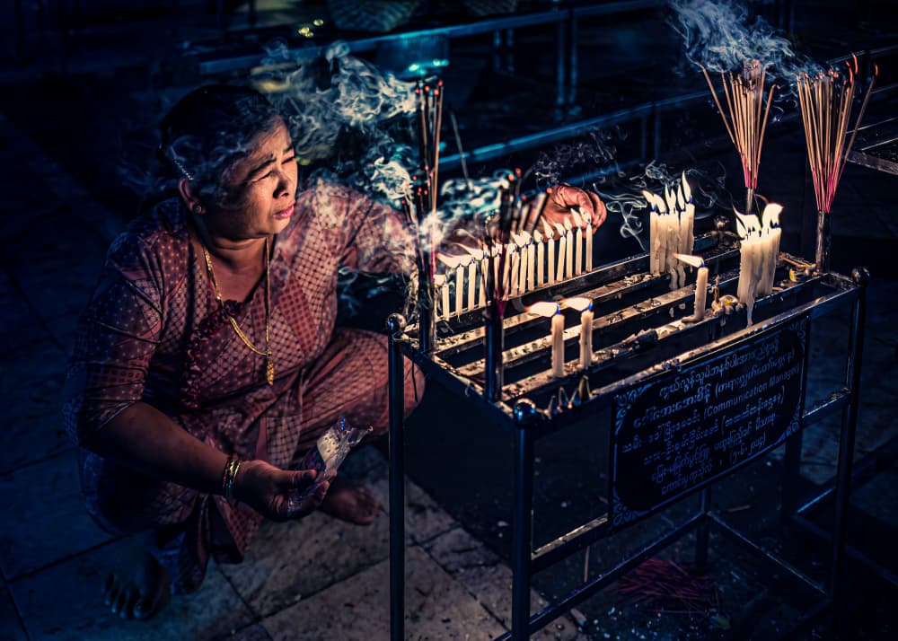 Spiritual Incense Offering by Marco Tagliarino — canvas wall art
