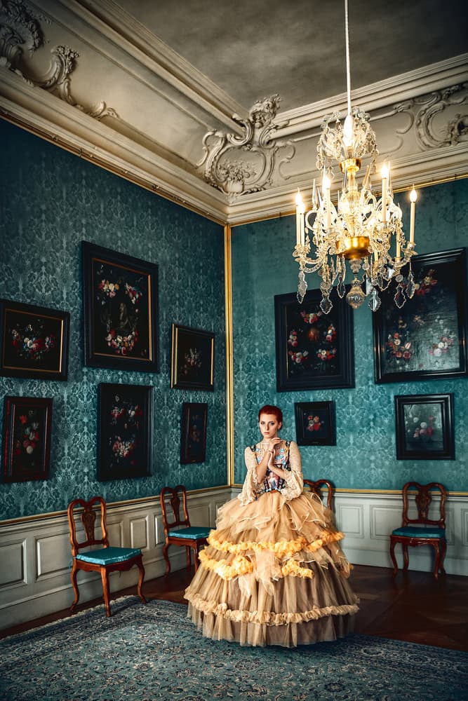 Baroque Elegance Portrait by Ruslan Bolgov — canvas wall art