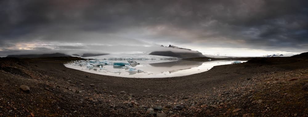 Moody Ice Lagoon by Raymond Hoffmann — canvas wall art