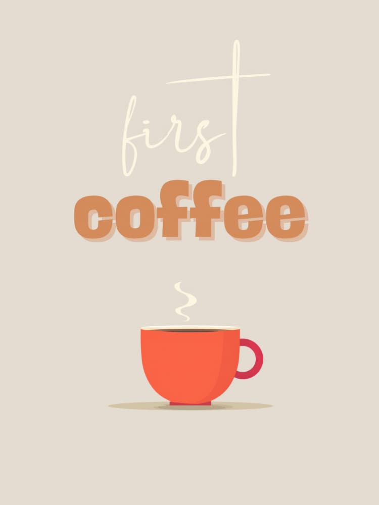 First Coffee Morning by Imaginative — canvas wall art
