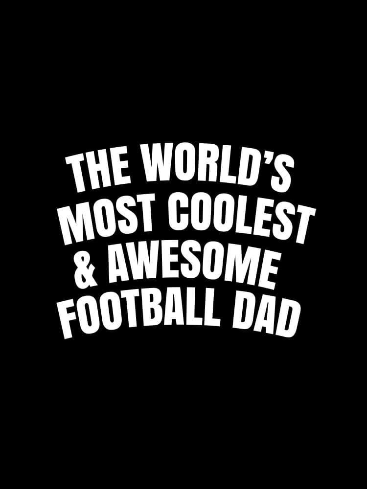 World's Coolest Football Dad by Happie Eagle — canvas wall art