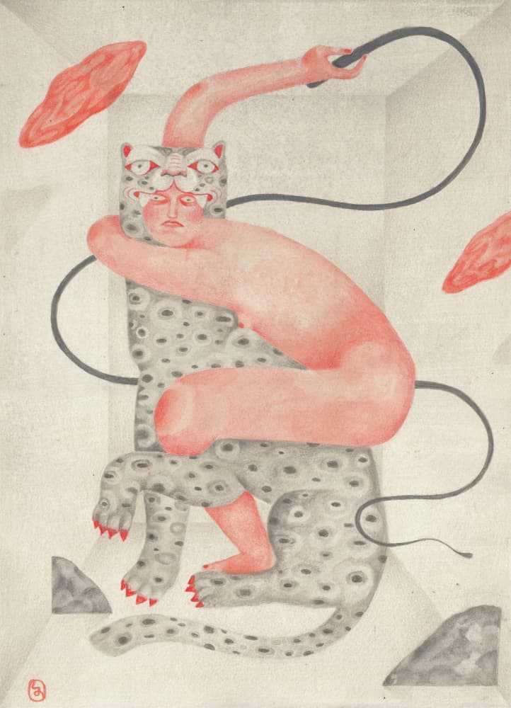 Surreal Feline Embrace by Luca di Napoli — canvas wall art