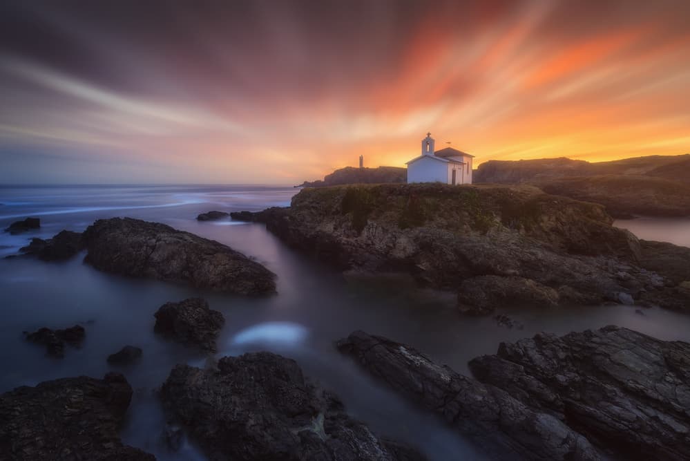 Dramatic Chapel Sunset by Carlos F. Turienzo — canvas wall art