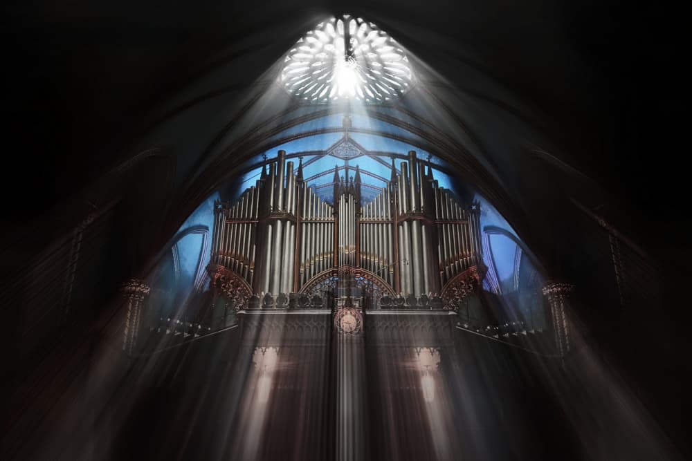 Divine Organ Light by Hans-Wolfgang Hawerkamp — canvas wall art