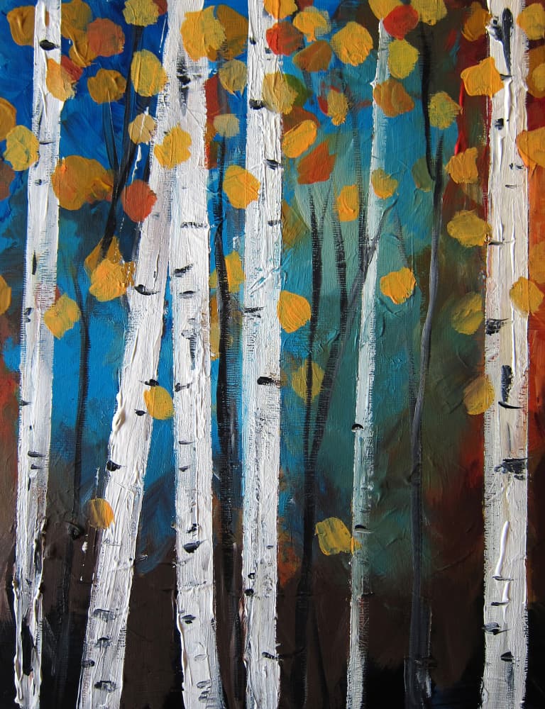Autumn Aspen Forest by Christine Lindstrom — canvas wall art