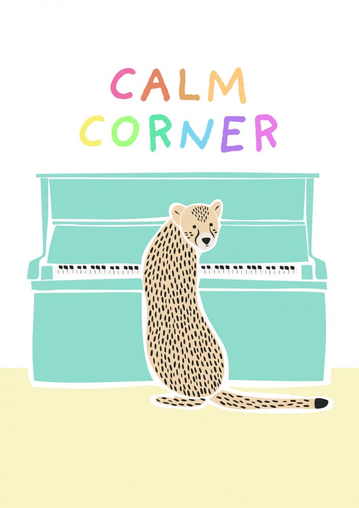 Calm Corner Cheetah by Sarah Manovski — canvas wall art