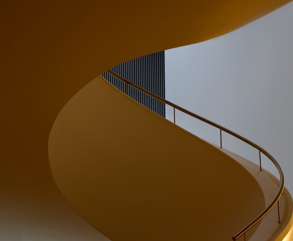 Modern Spiral Staircase by Anna Niemiec — canvas wall art