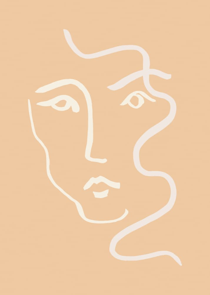 Serene Abstract Face by Pictufy Studio — canvas wall art