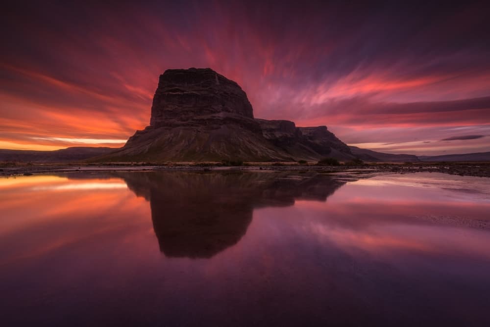 Majestic Mountain Twilight Reflection by Raymond Hoffmann — canvas wall art