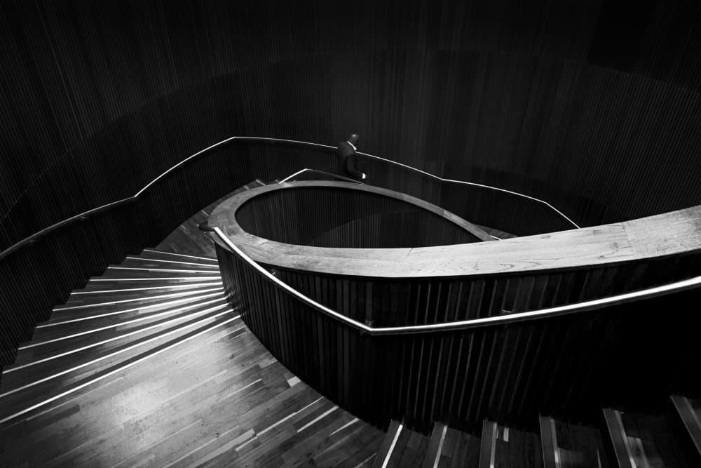 Modern Spiral Stairs by Steven Zhou — canvas wall art