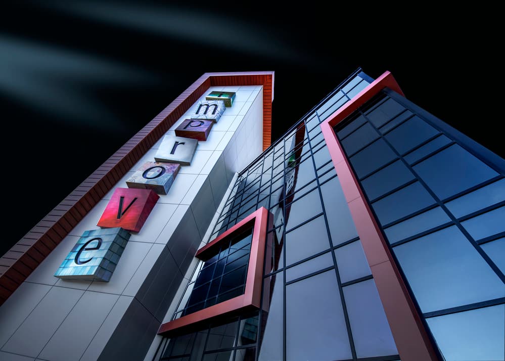 Modern Building Improve by Louie Luo — canvas wall art