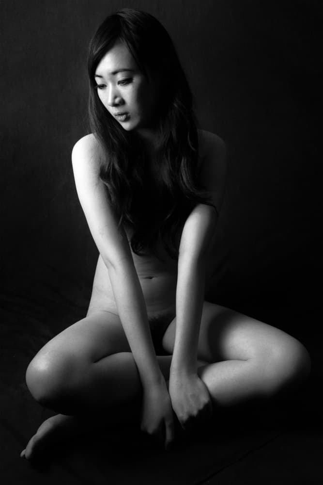Pensive Nude Portrait by David McCracken — canvas wall art
