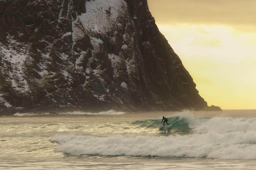 Winter Surfing Mountain View by Vincent Croce — canvas wall art