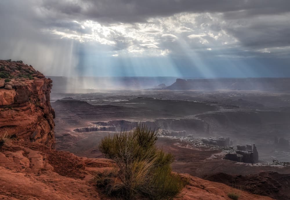 Canyon Light Rays by Chong Q. Wu — canvas wall art