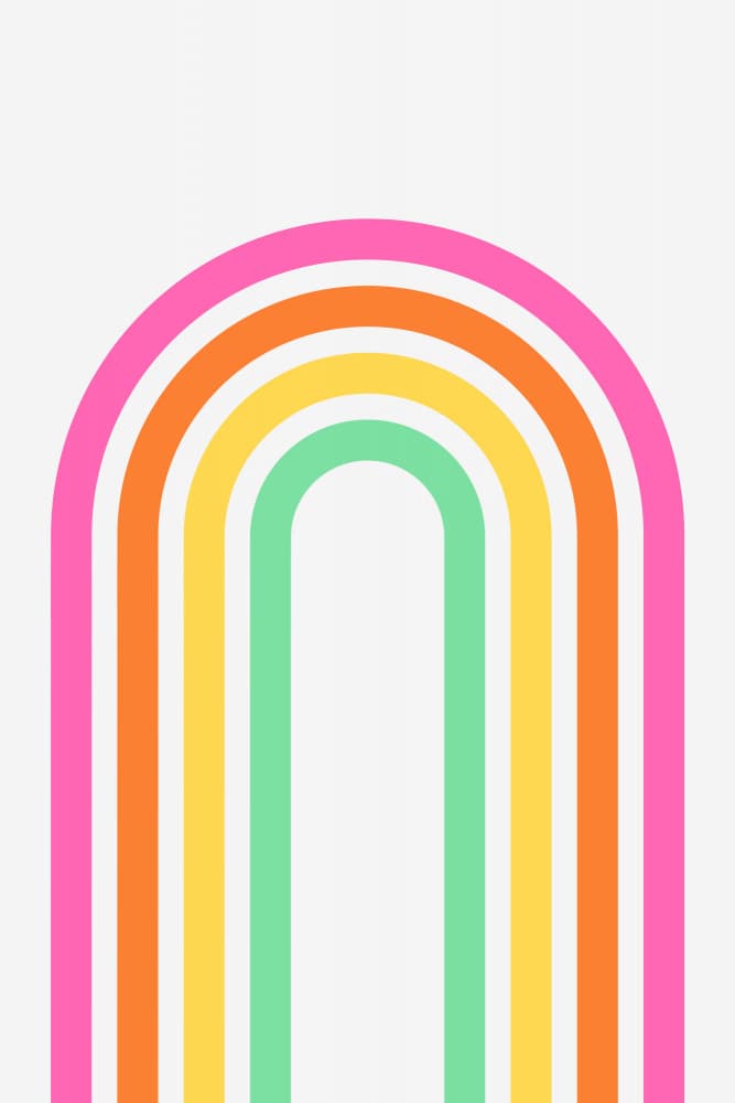 Modern Rainbow Arch by Karen Menzenbach — canvas wall art