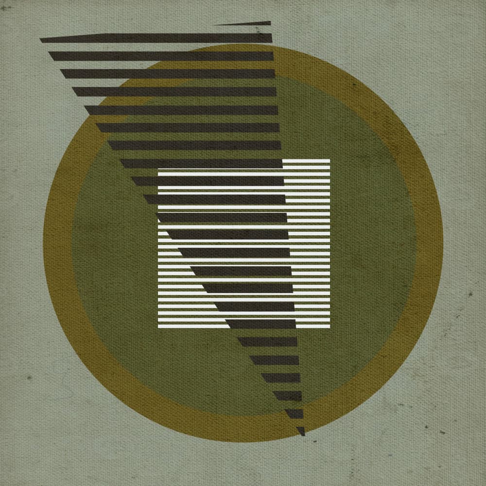 Olive Green Geometry by Carlos Perez Del Moro — canvas wall art