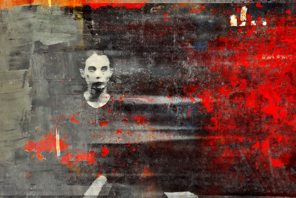 Haunted Grunge Face by Dalibor Davidovic — canvas wall art
