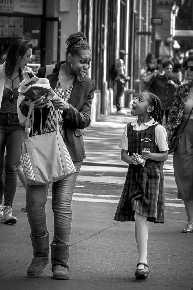 Schoolgirl's Happy Surprise by Robert Sherman — canvas wall art