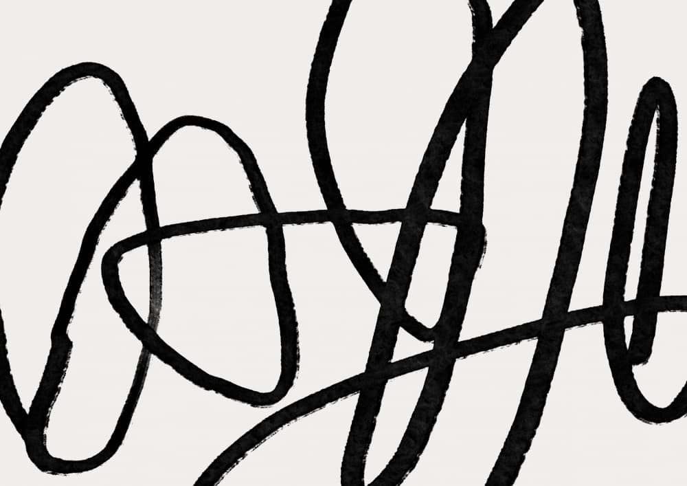 Flowing Black Lines by Talitha McQueen — canvas wall art