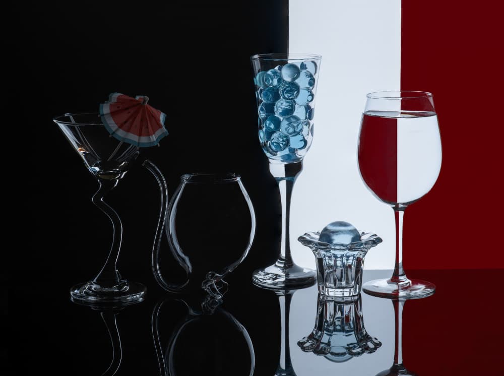 Contrasting Glass Still Life by Alice Sheng — canvas wall art