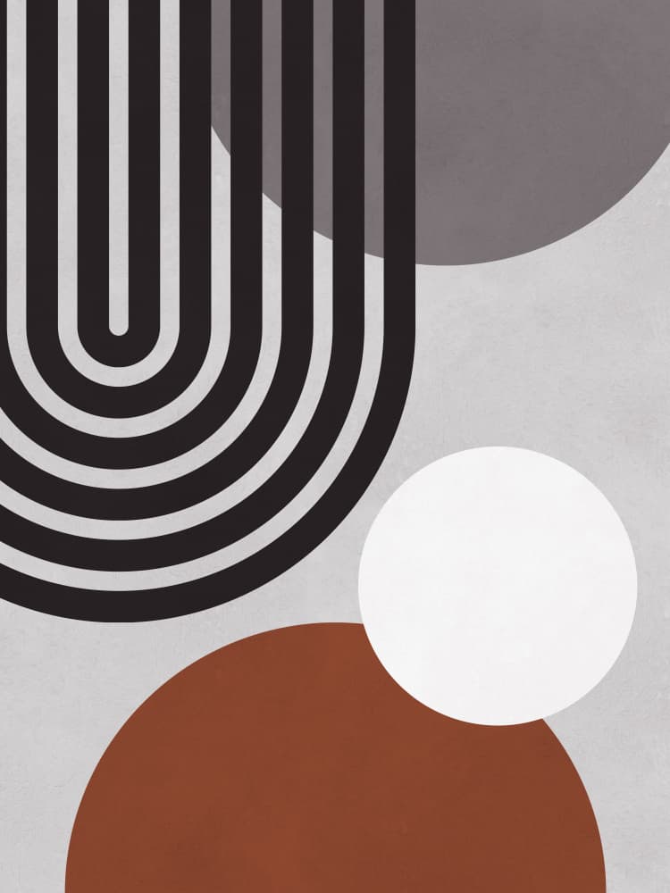 Modern Geometric Curves by Vitor Costa — canvas wall art