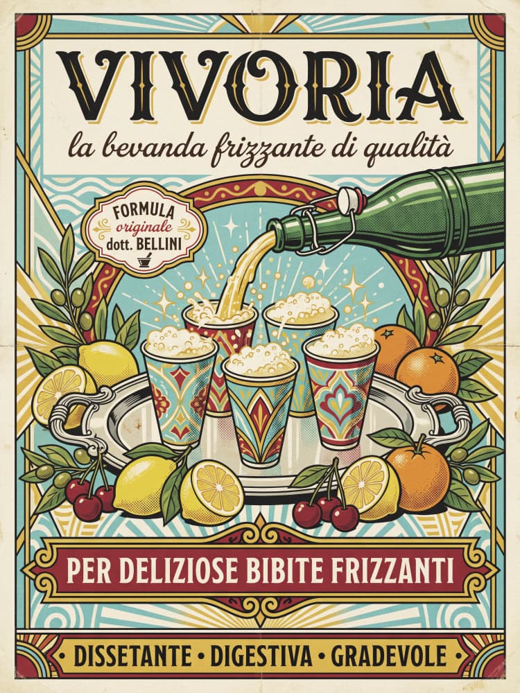 Vintage Italian Sparkling Drink by Andreas Magnusson — canvas wall art