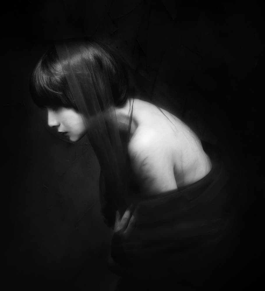 Pensive Dark Motion Portrait by Hari Sulistiawan — canvas wall art