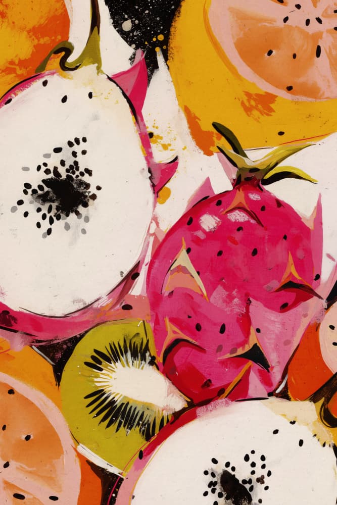 Vibrant Tropical Medley by Treechild — canvas wall art