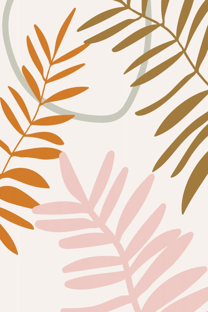 Abstract Botanical Leaves by Dina Dankers — canvas wall art