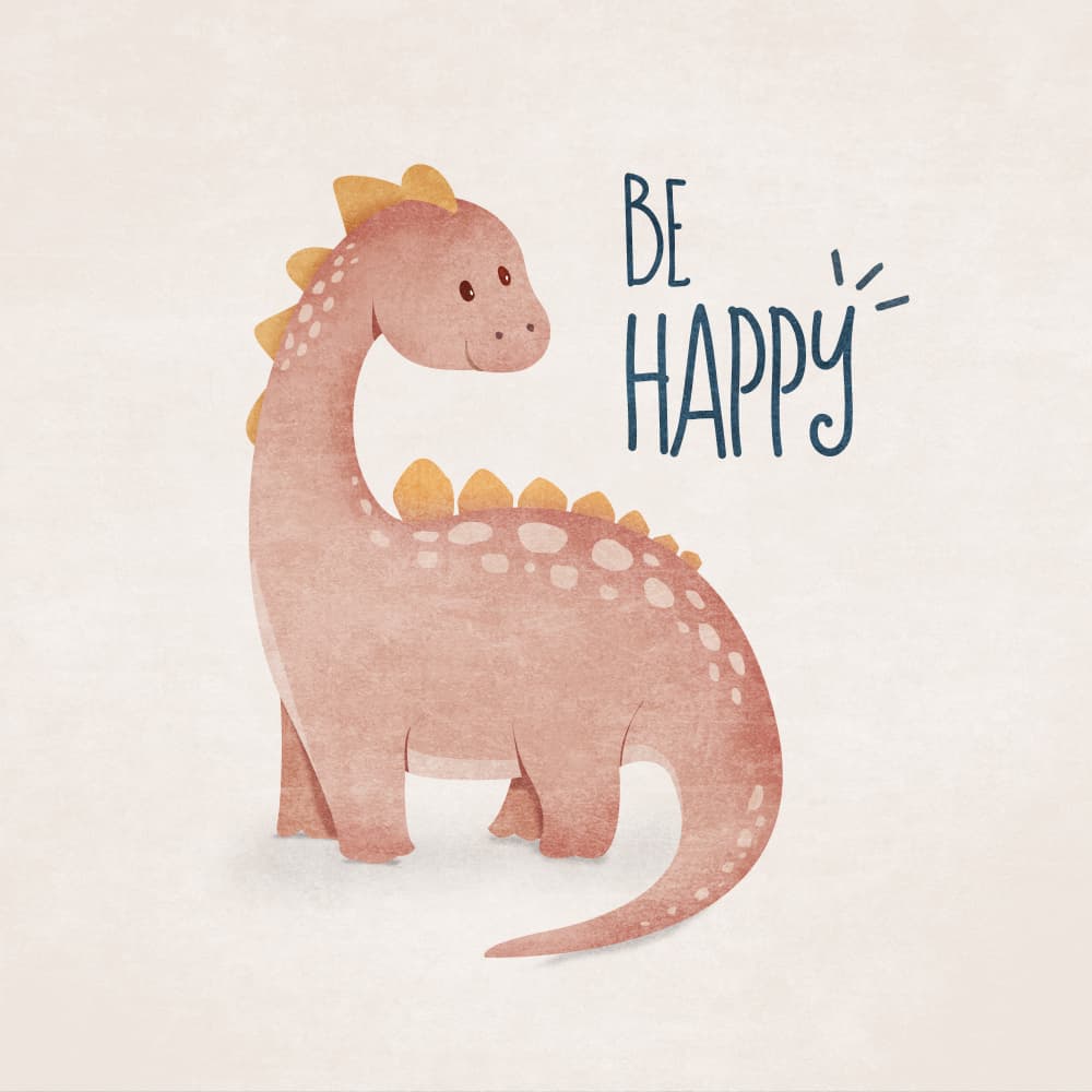 Dino Joy by Emel Tunaboylu — canvas wall art