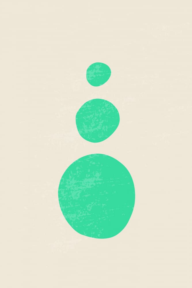 Abstract Teal Balance by jay stanley — canvas wall art