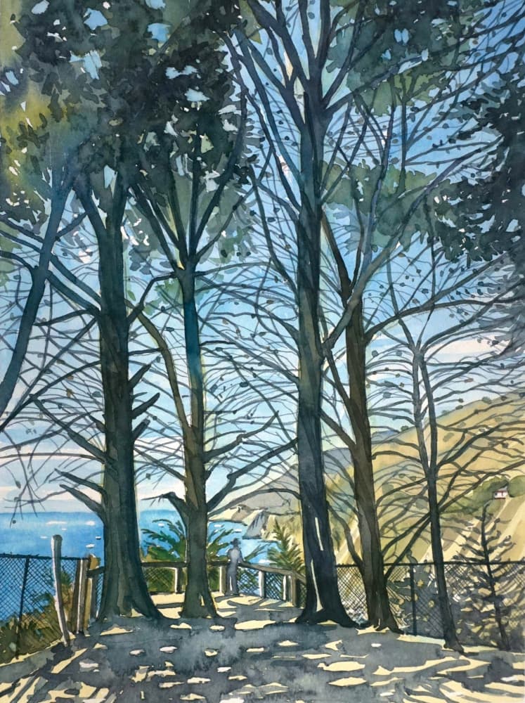 Peaceful Ocean Vista by Luisa Millicent — canvas wall art
