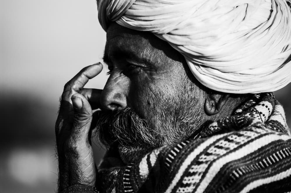 Thoughtful Turbaned Man by Pavol Stranak — canvas wall art