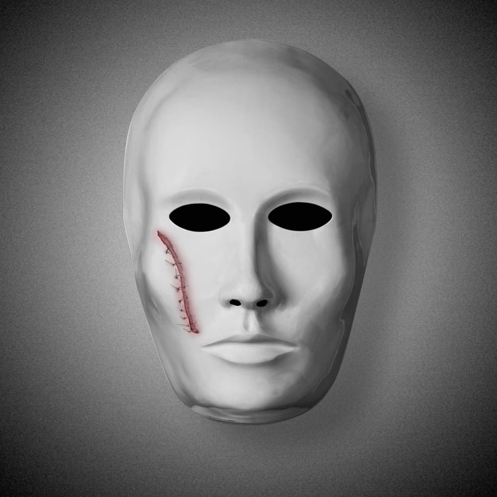 Eerie Stitched Mask by Mister Solo — canvas wall art