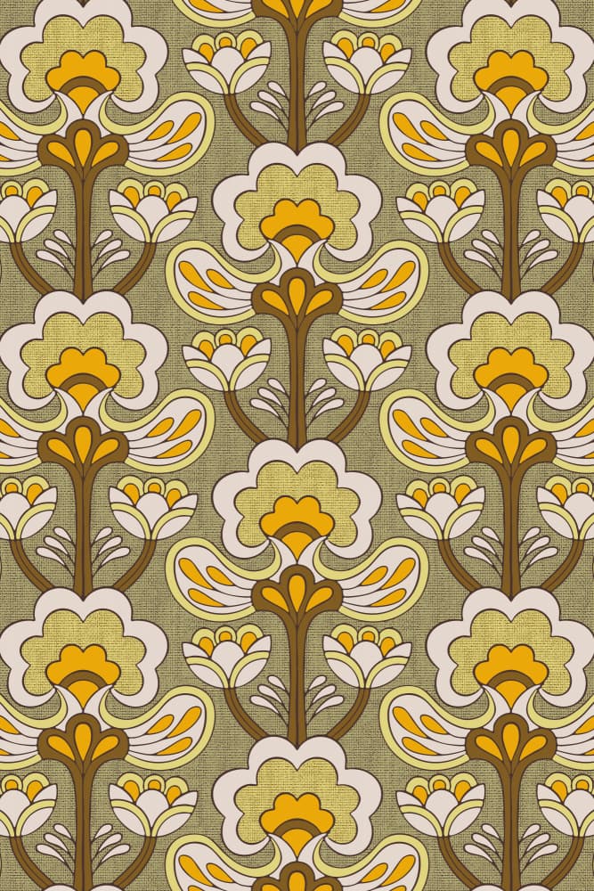 Groovy Floral Pattern by Alexandra Weise — canvas wall art