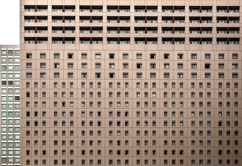 Urban Window Grid by Tomoshi Hara — canvas wall art
