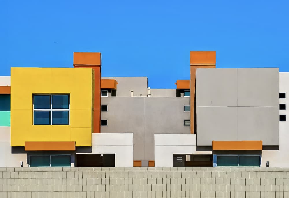 Colorful Modern Architecture by Arnon Orbach — canvas wall art