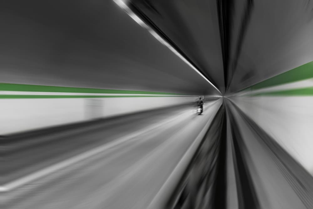 Speeding Green Tunnel by Wanjae Choi — canvas wall art
